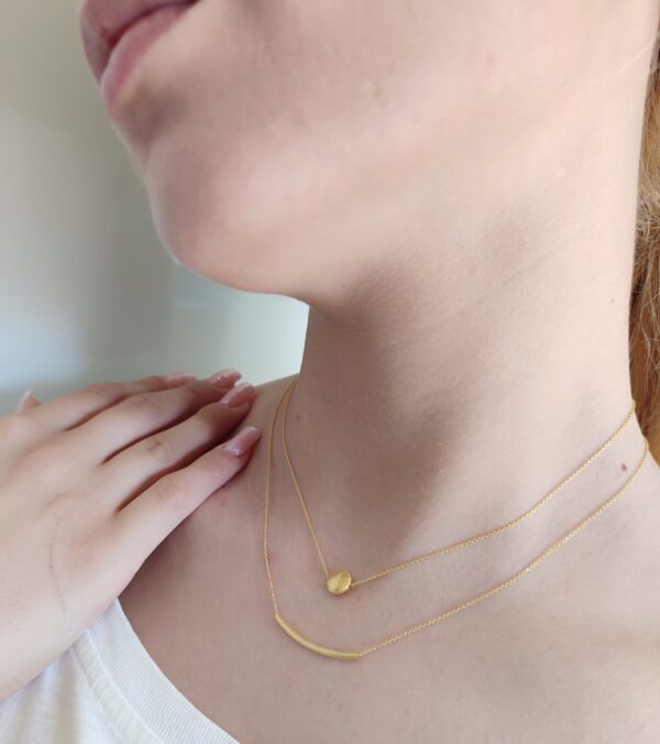 Curve bar necklace 925 gold-plated silver